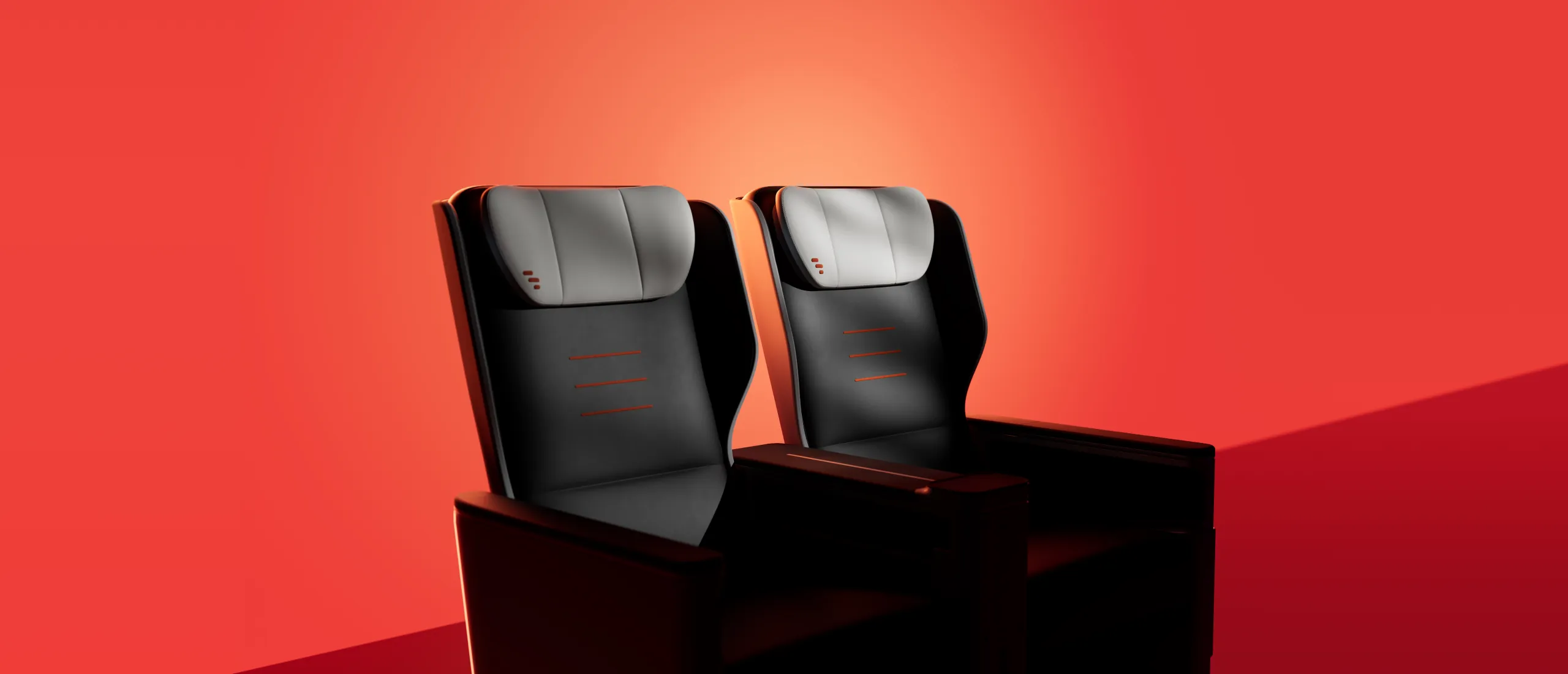 Expliseat TiSeat S2 lightweight aircraft seats with ergonomic headrests